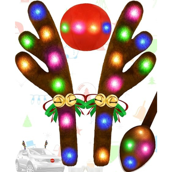 Christmas Reindeer Antlers Car Decoration Kit