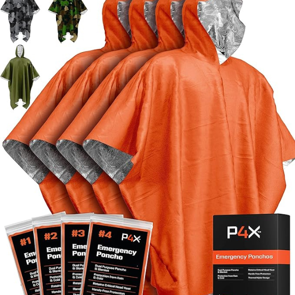 PREPARED4X Emergency Poncho