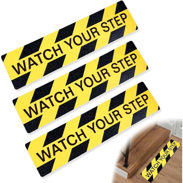 3PCS Watch Your Step Sign