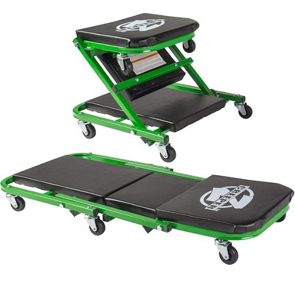 Pro-LifT C-2036DG Black/Green 300 Lbs Mechanic Creeper